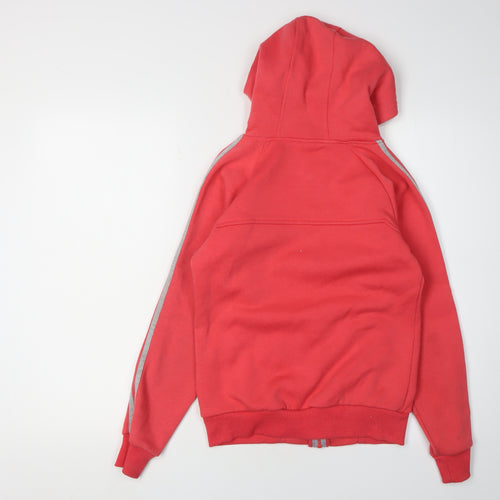 Lonsdale Girls Red Full Zip Hoodie 11-12 Years Casual Wear