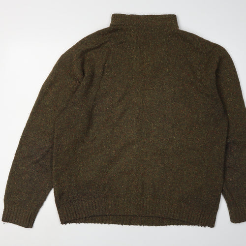 Brook Taverner Men's Green Wool Pullover Jumper XL