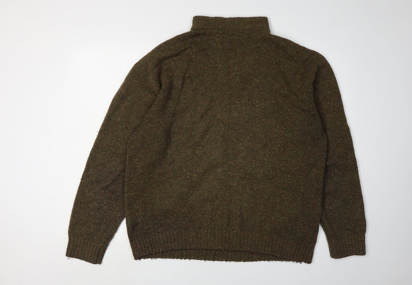 Brook Taverner Men's Green Wool Pullover Jumper XL