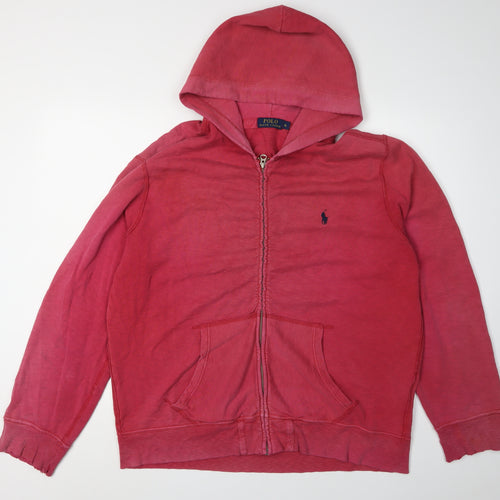 Polo Ralph Lauren Women's Red Full Zip Hoodie XL