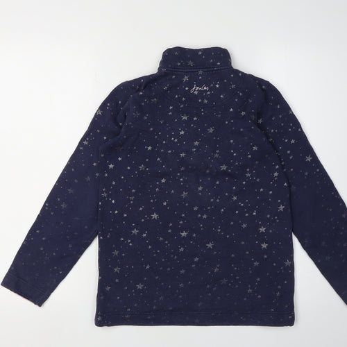 Joules Girls Blue Star Print 1/2 Zip Sweatshirt 11-12 Years