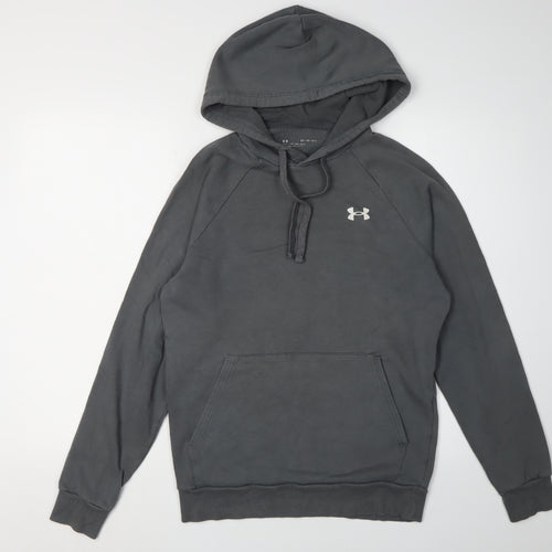 Under Armour Boys Grey Pullover Hoodie XS - Stylish and Cozy