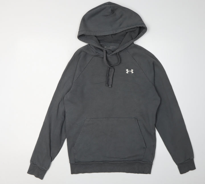 Under Armour Boys Grey Pullover Hoodie XS - Stylish and Cozy