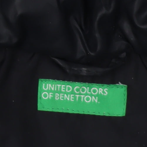Benetton Girls Black Puffer Jacket 1-2 Years