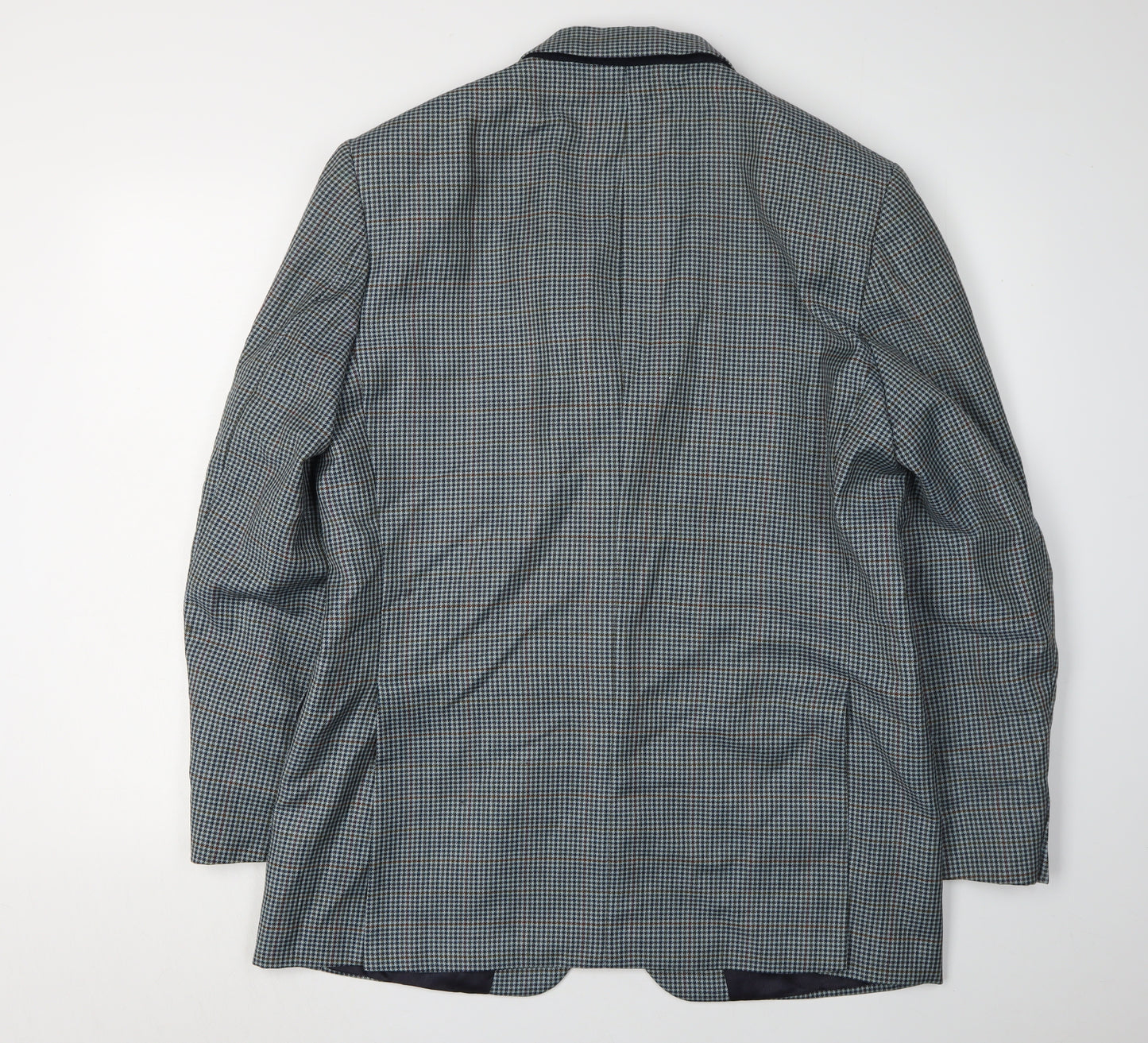 Marks and Spencer Men's Blue Check Wool Blazer 40R