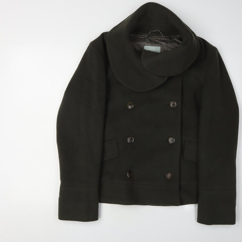 Jigsaw Women’s Green Wool Pea Coat Size 14