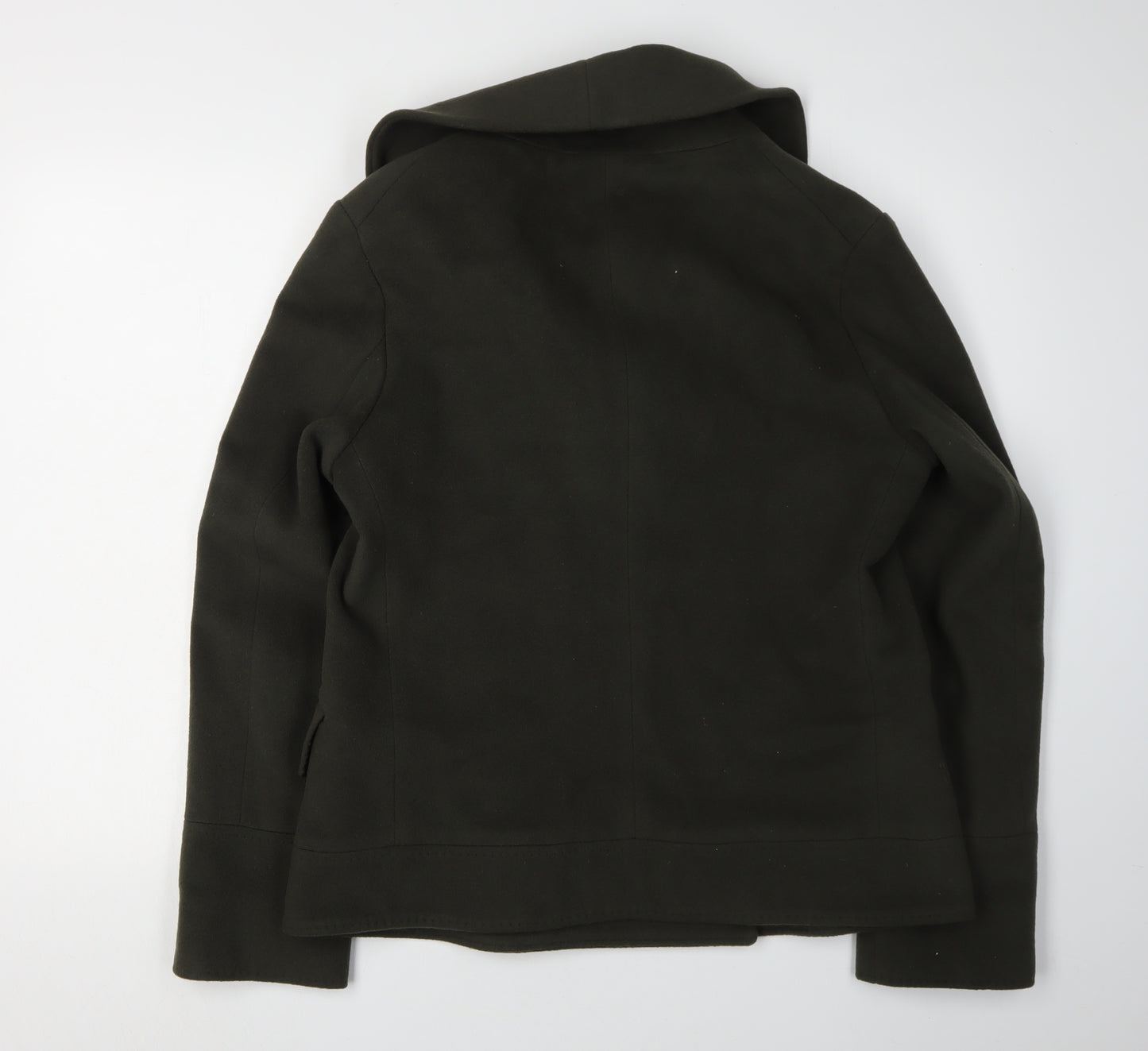Jigsaw Women’s Green Wool Pea Coat Size 14