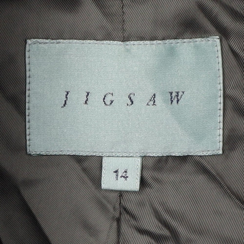 Jigsaw Women’s Green Wool Pea Coat Size 14