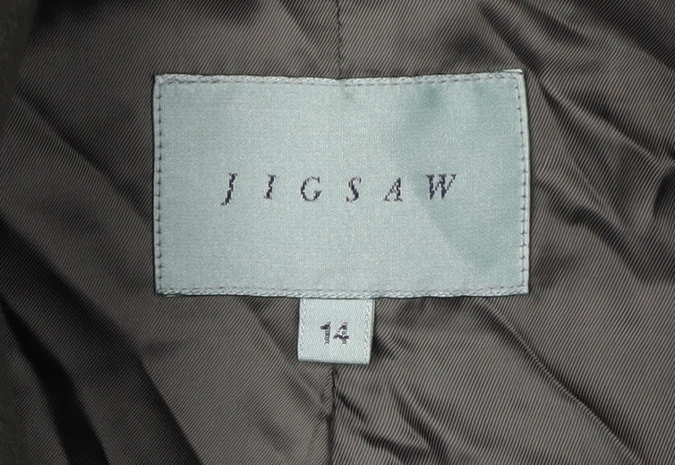 Jigsaw Women’s Green Wool Pea Coat Size 14