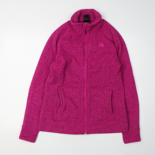 The North Face Women's Pink Fleece Mid-Length Jacket L