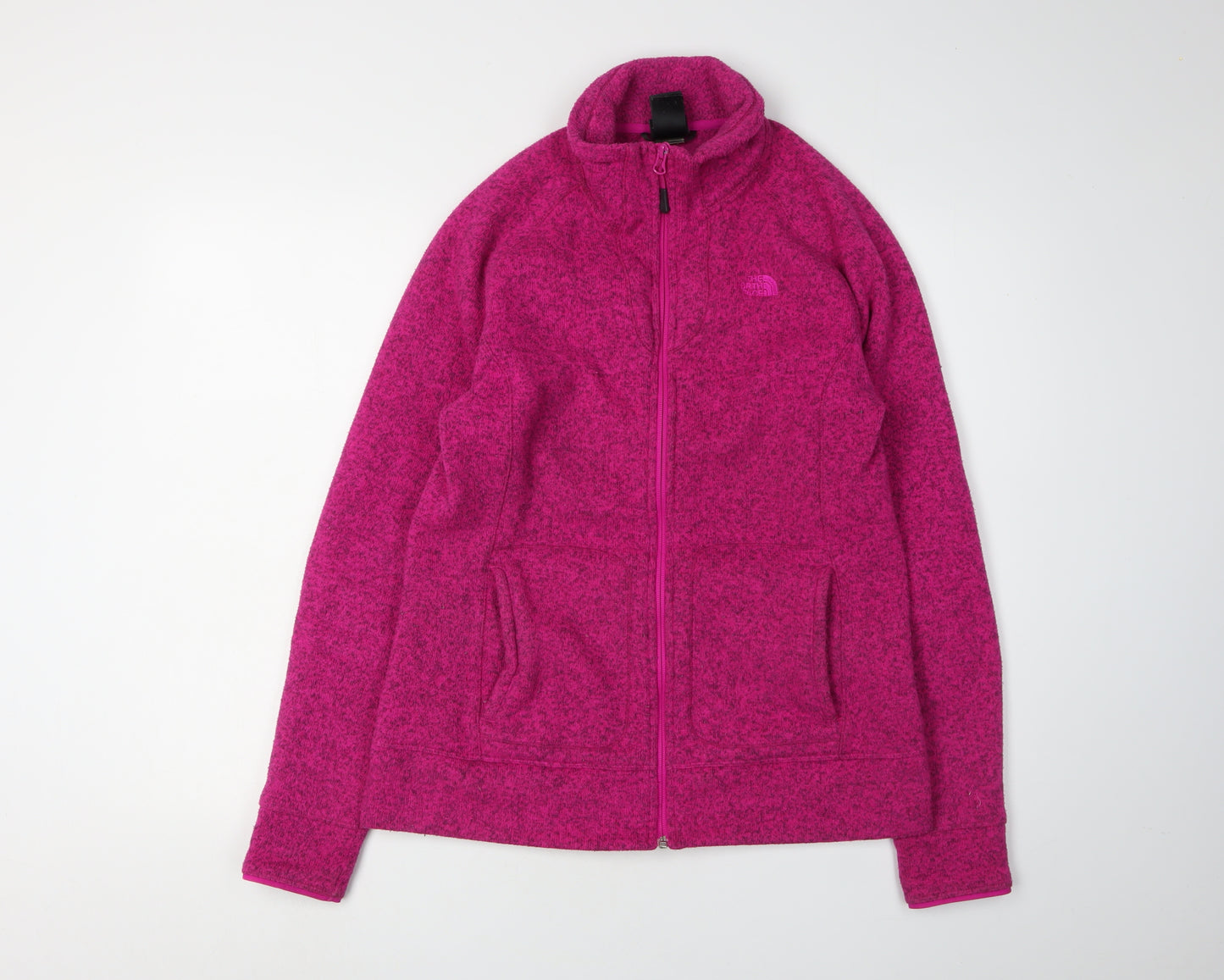 The North Face Women's Pink Fleece Mid-Length Jacket L