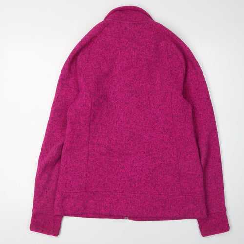 The North Face Women's Pink Fleece Mid-Length Jacket L