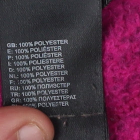 The North Face Women's Pink Fleece Mid-Length Jacket L