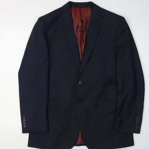 Ted Baker Men's Blue 40R Classic 1 Piece Suit Jacket