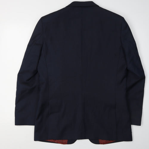 Ted Baker Men's Blue 40R Classic 1 Piece Suit Jacket