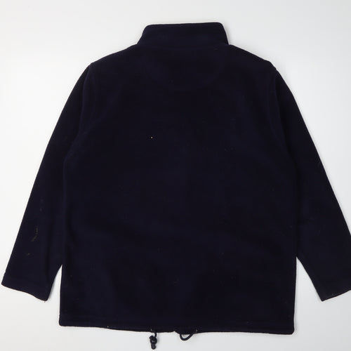 EWM Women's Blue Fleece Basic Jacket M Stylish Casual