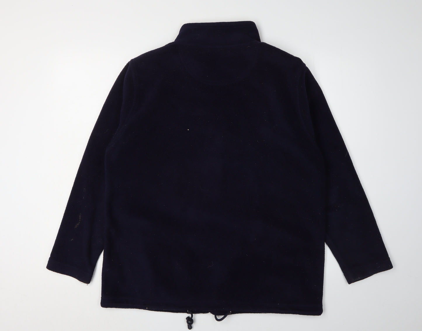 EWM Women's Blue Fleece Basic Jacket M Stylish Casual