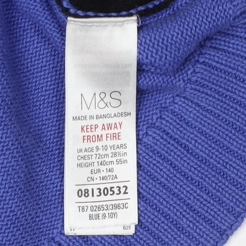 Marks and Spencer Boys Blue Angry Birds Christmas Jumper 9-10 Years