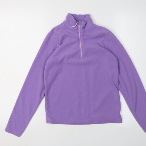Mountain Warehouse Purple Girls' Fleece 1/2 Zip Sweatshirt 11-12
