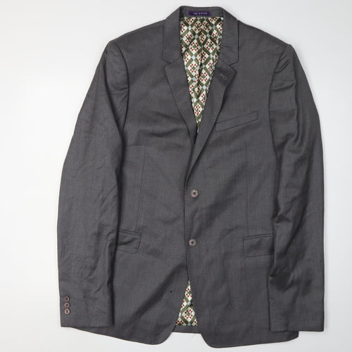 Ted Baker Men's Grey Blazer, Size 42, Wool