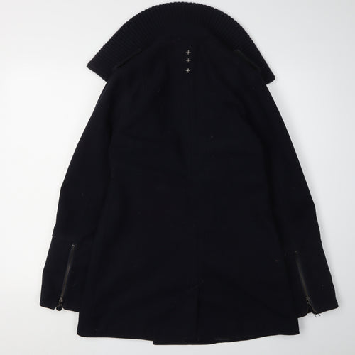 Crafted Women's Black Pea Coat Size 10 Classic Style