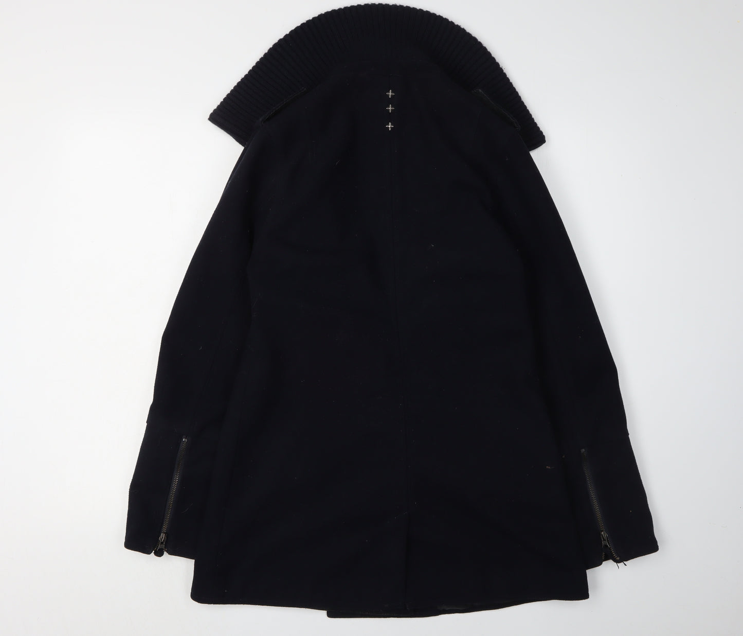 Crafted Women's Black Pea Coat Size 10 Classic Style