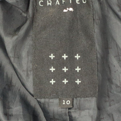 Crafted Women's Black Pea Coat Size 10 Classic Style