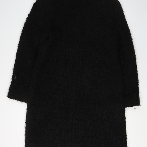 Hobbs Women's Black Wool Overcoat Size 12