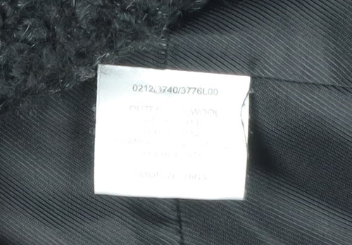 Hobbs Women's Black Wool Overcoat Size 12