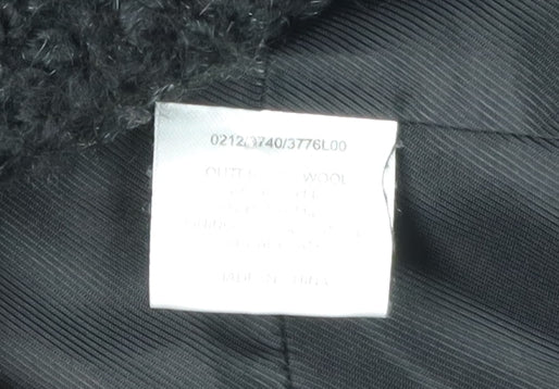 Hobbs Women's Black Wool Overcoat Size 12
