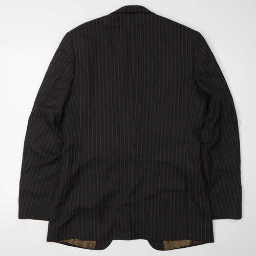 A39 Savile Row Men's Black Pinstripe Blazer Size 38L