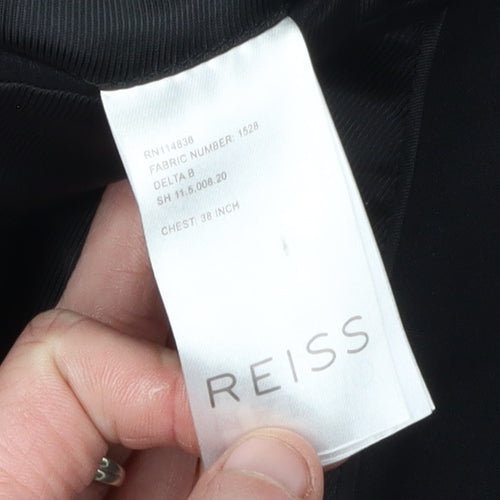 Reiss Men's Black Regular Fit Blazer Size 38R