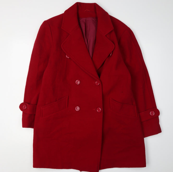 The Great Coat Company Women's Red Wool Pea Coat Size 14