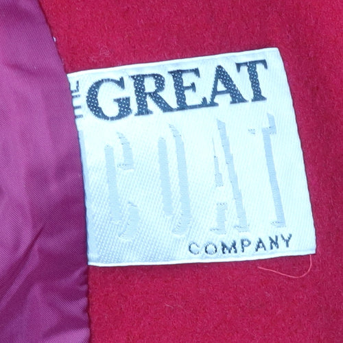 The Great Coat Company Women's Red Wool Pea Coat Size 14