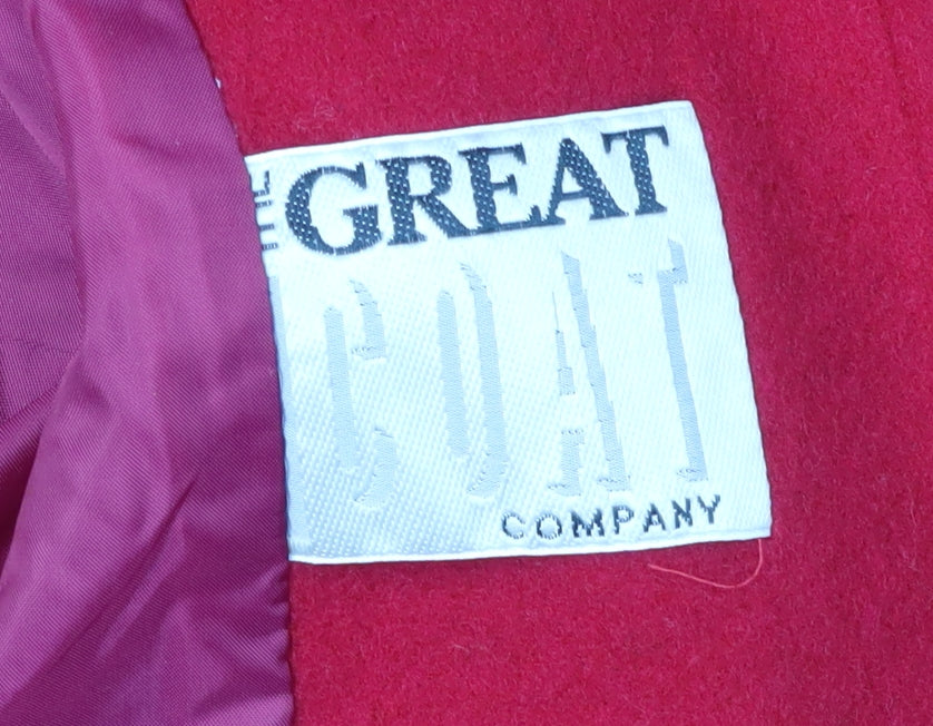 The Great Coat Company Women's Red Wool Pea Coat Size 14