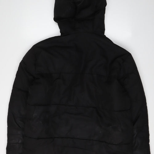 Jack & Jones Men's Black XL Hooded Puffer Jacket
