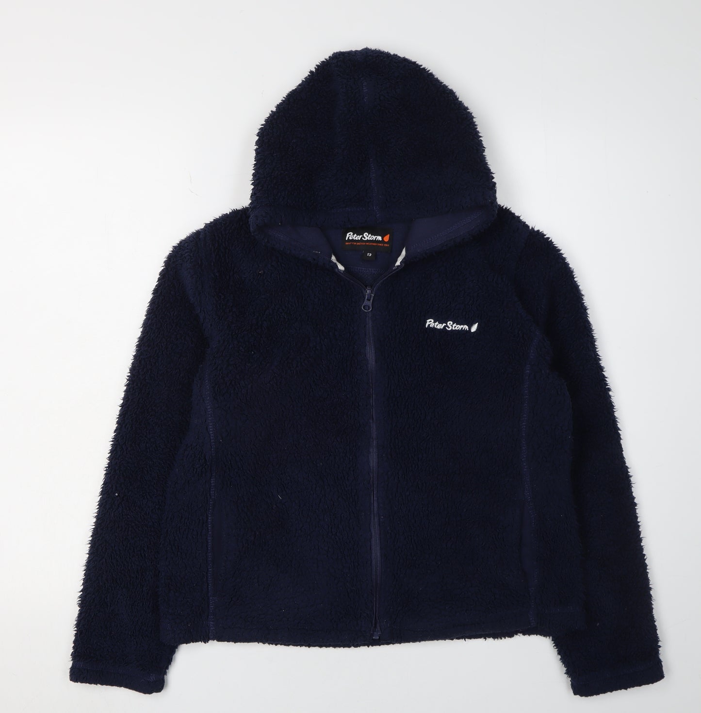 Peter Storm Boys Blue Hooded Jacket 13Y Full Zip