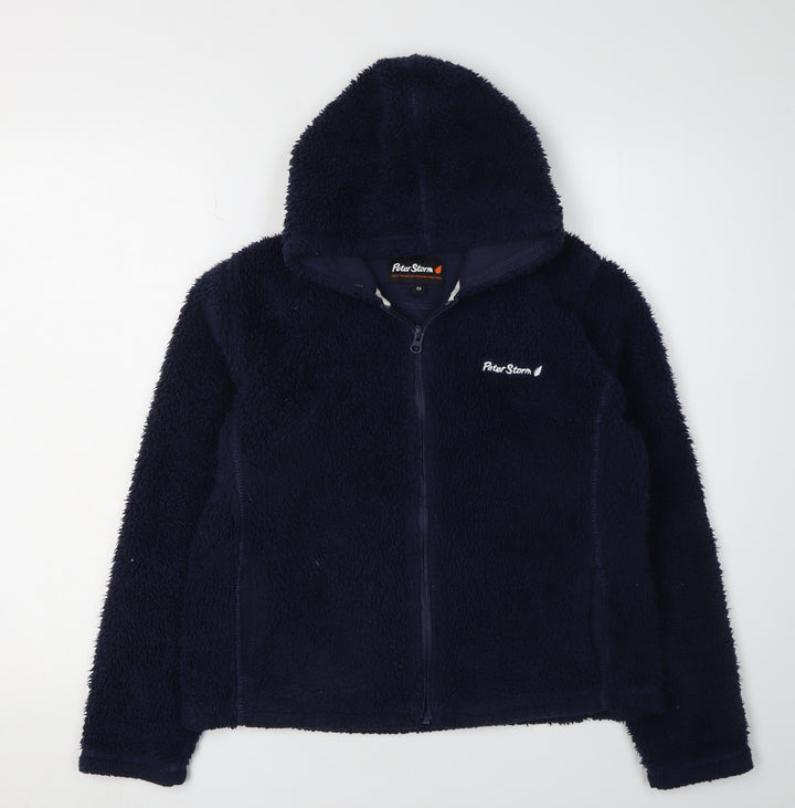 Peter Storm Boys Blue Hooded Jacket 13Y Full Zip