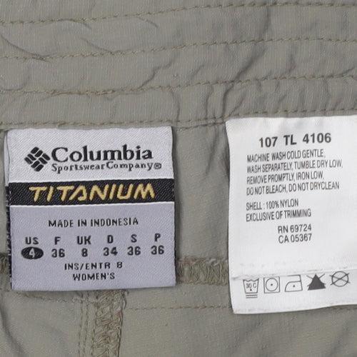 Columbia Women's Grey Athletic Hiking Shorts, Size 8