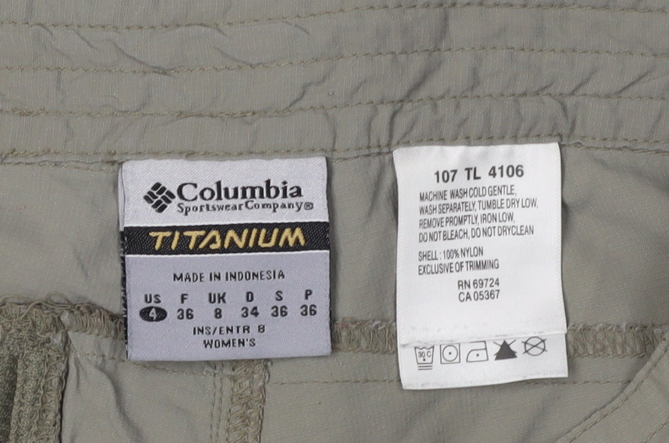 Columbia Women's Grey Athletic Hiking Shorts, Size 8