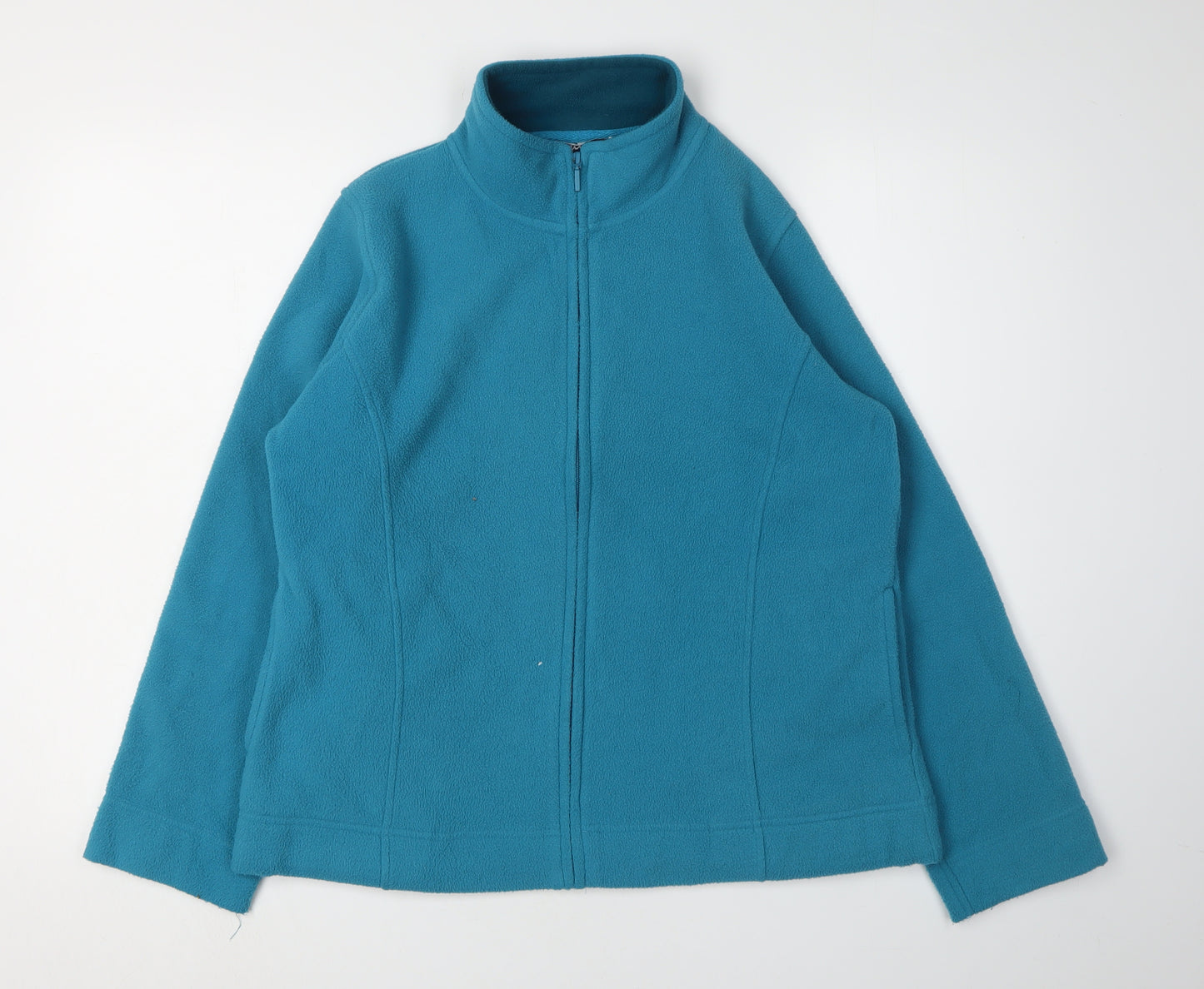 Izle Women's Blue Fleece Jacket, Size M, Lightweight Spring