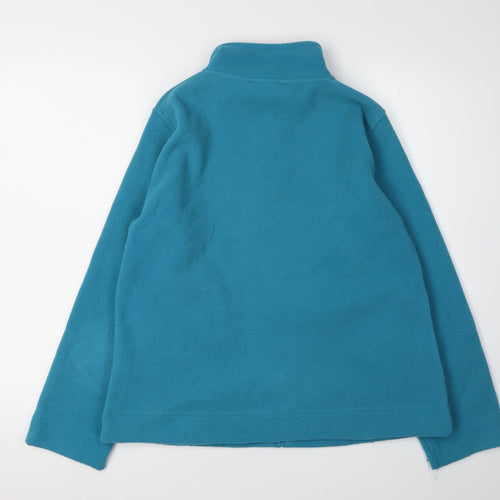 Izle Women's Blue Fleece Jacket, Size M, Lightweight Spring