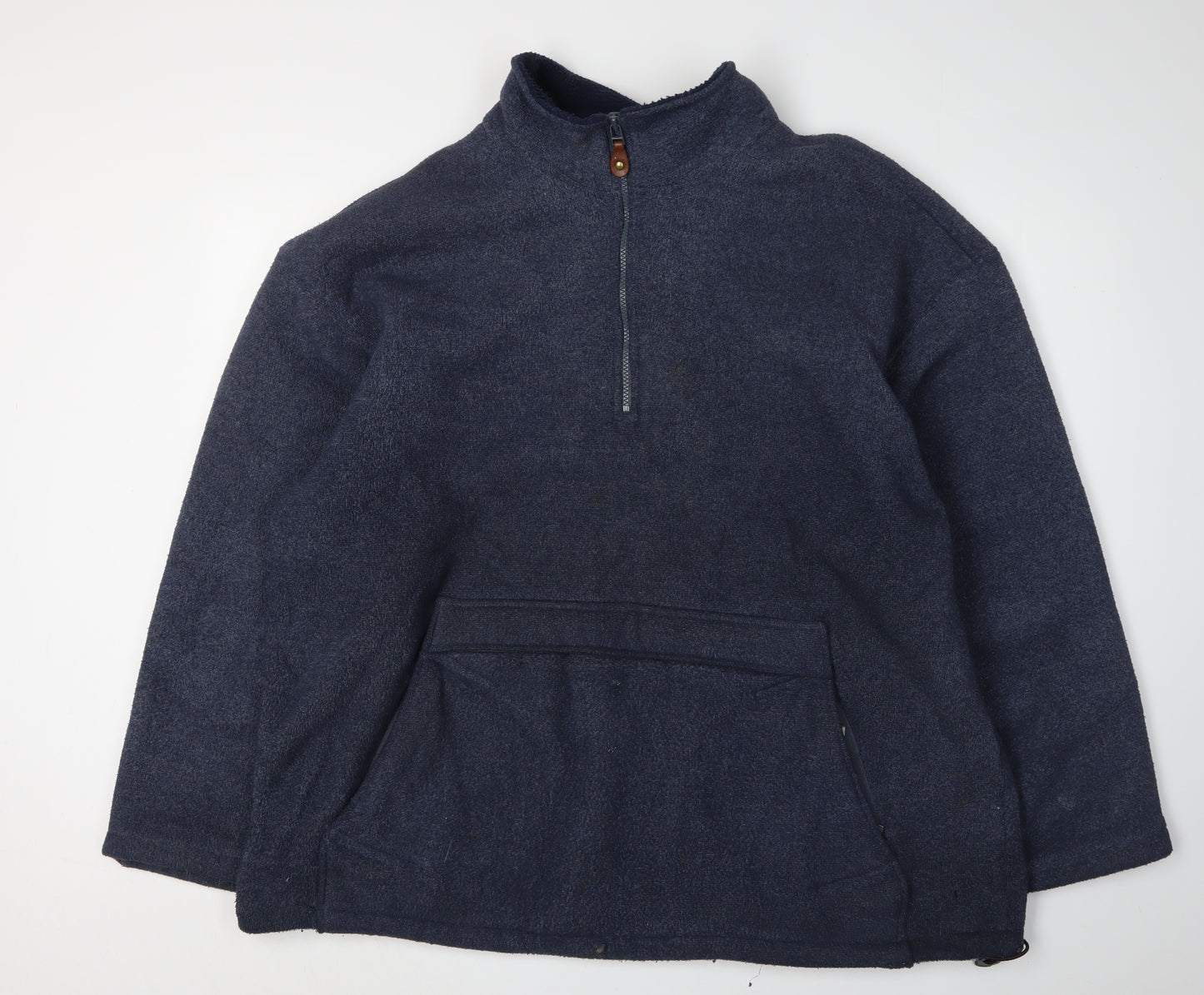 St. Bernard Blue 1/4 Zip Fleece Sweatshirt XL Unisex