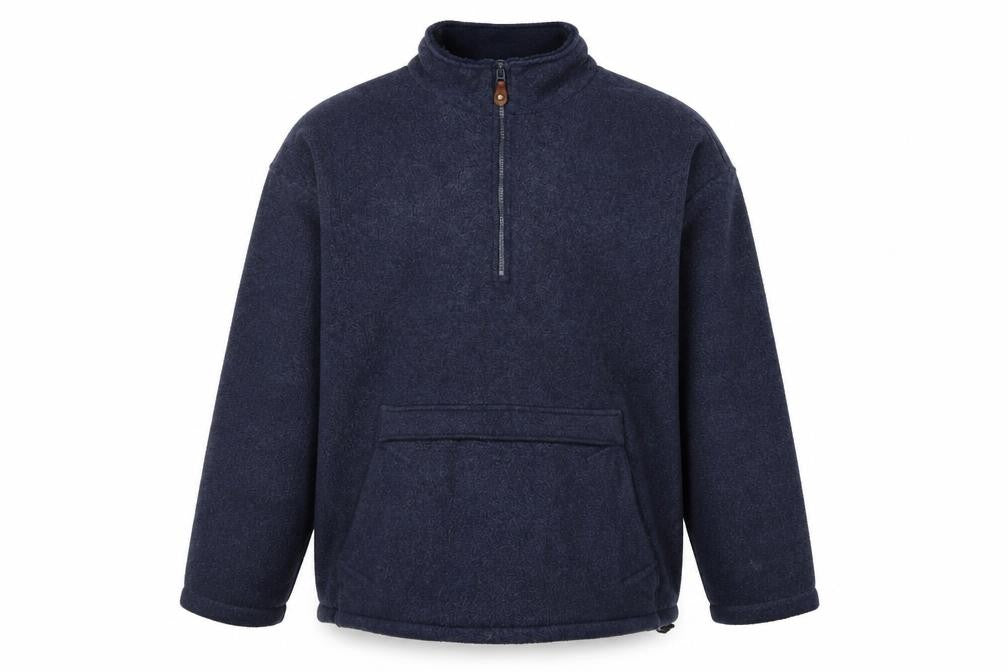 St. Bernard Blue 1/4 Zip Fleece Sweatshirt XL Unisex