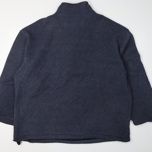 St. Bernard Blue 1/4 Zip Fleece Sweatshirt XL Unisex