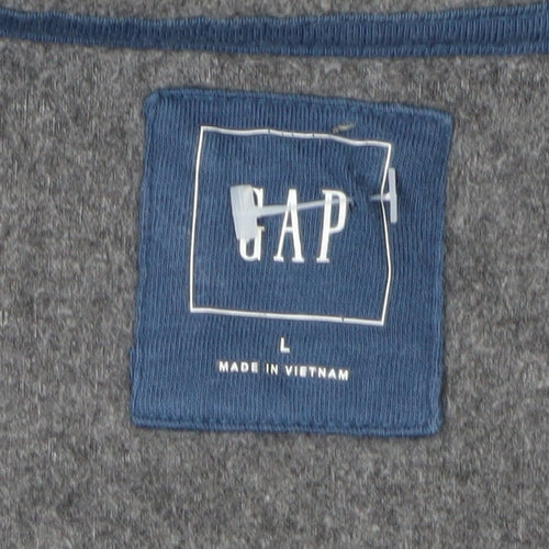 Gap Men's Grey Full Zip Jacket Size L Casual Warm