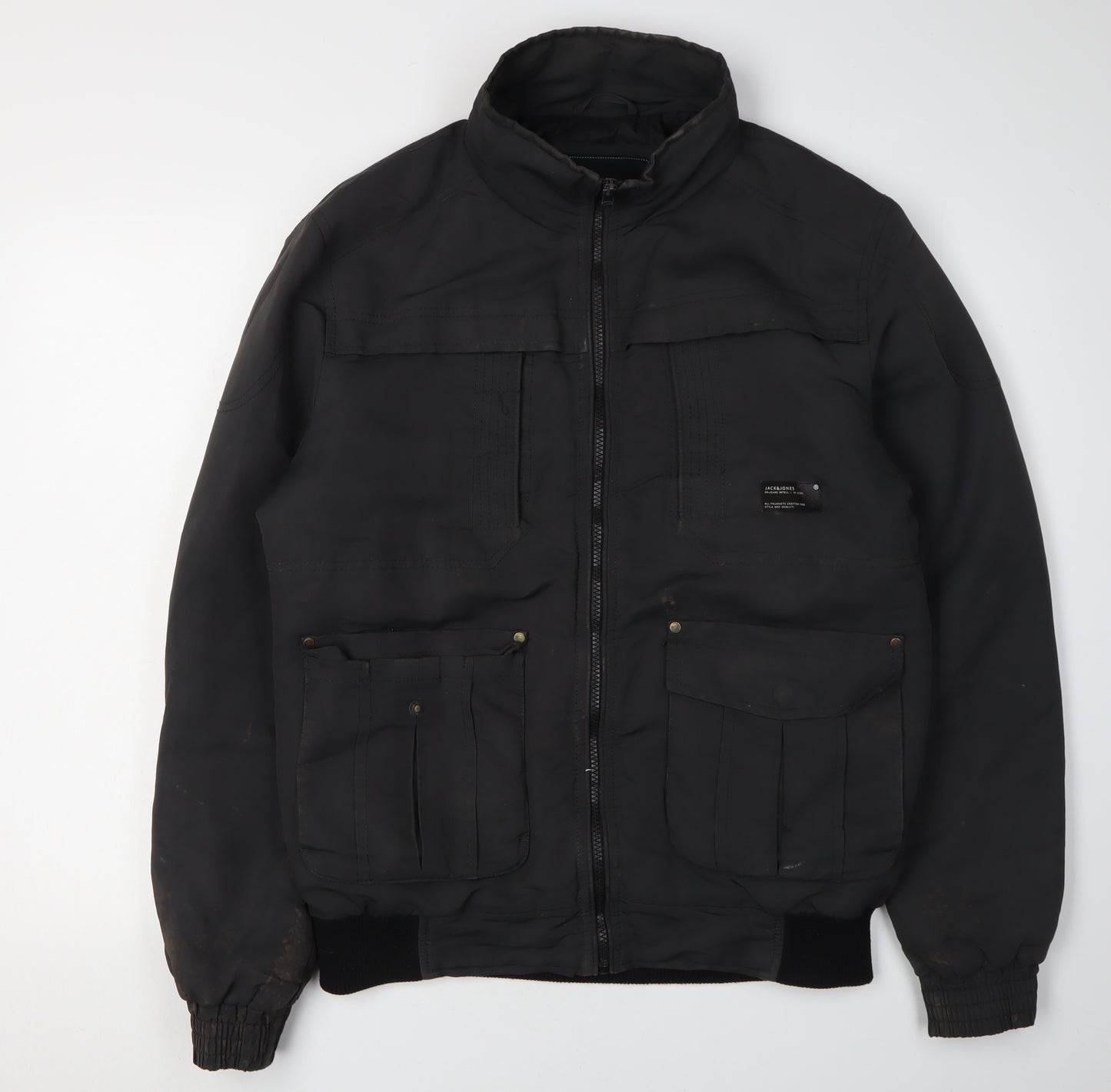 Jack & Jones Men's Black Mid-Length Jacket