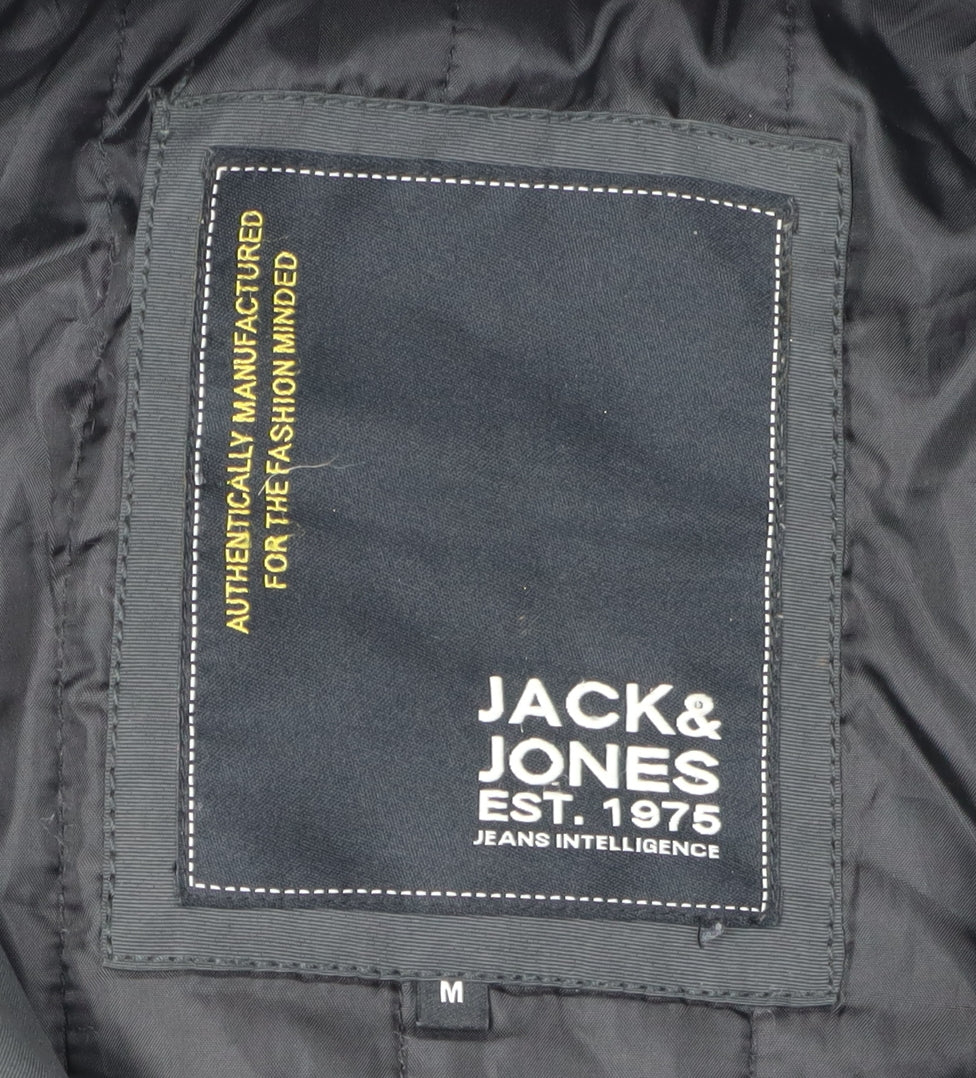 Jack & Jones Men's Black Mid-Length Jacket