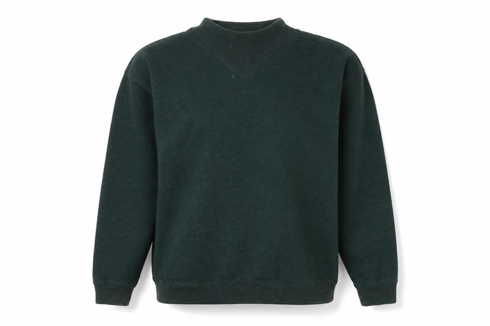 Front view of Jack Wills Women's Green V-Neck Pullover Sweatshirt