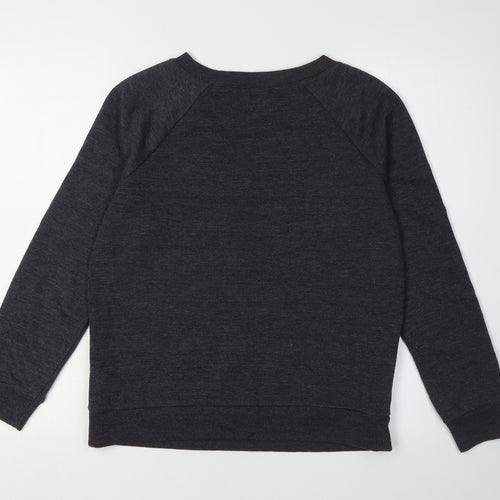 Linea Women's Black Embroidered Pullover Sweatshirt Size 10